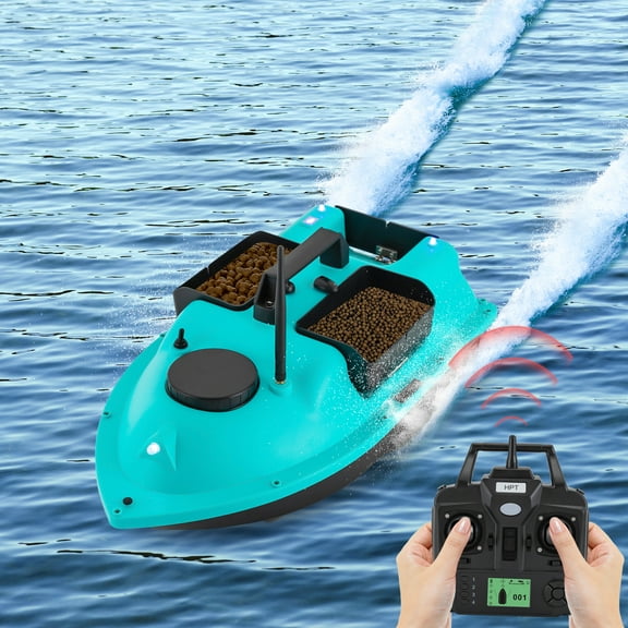 RC Outdoor Surf Fishing Bait Boat Fishing Boat w Remote Control Battery Powered