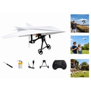 RC Paper Airplane Kit with Gyro Stabilizer and Dual Propellers, DIY RC Plane Kit, Remote Control Paper Airplane, Easy to Fly DIY Airplane Kit for Beginners and Hobbyists, Tech Gadgets Gifts