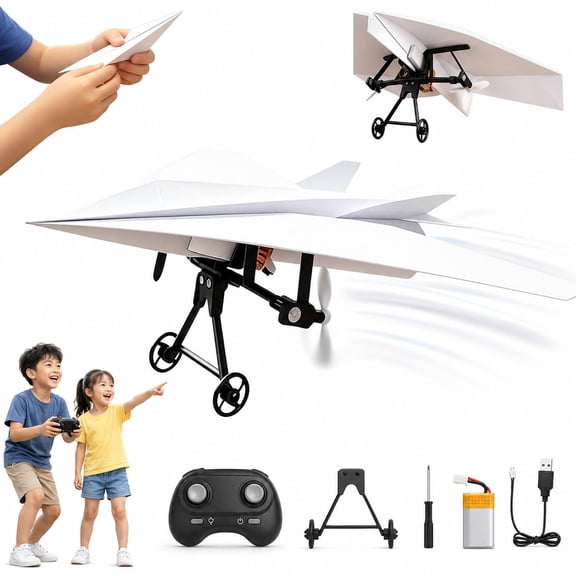 Paperflight RC Paper Airplane Kit, RC Paper Airplane Kit with Gyro ...