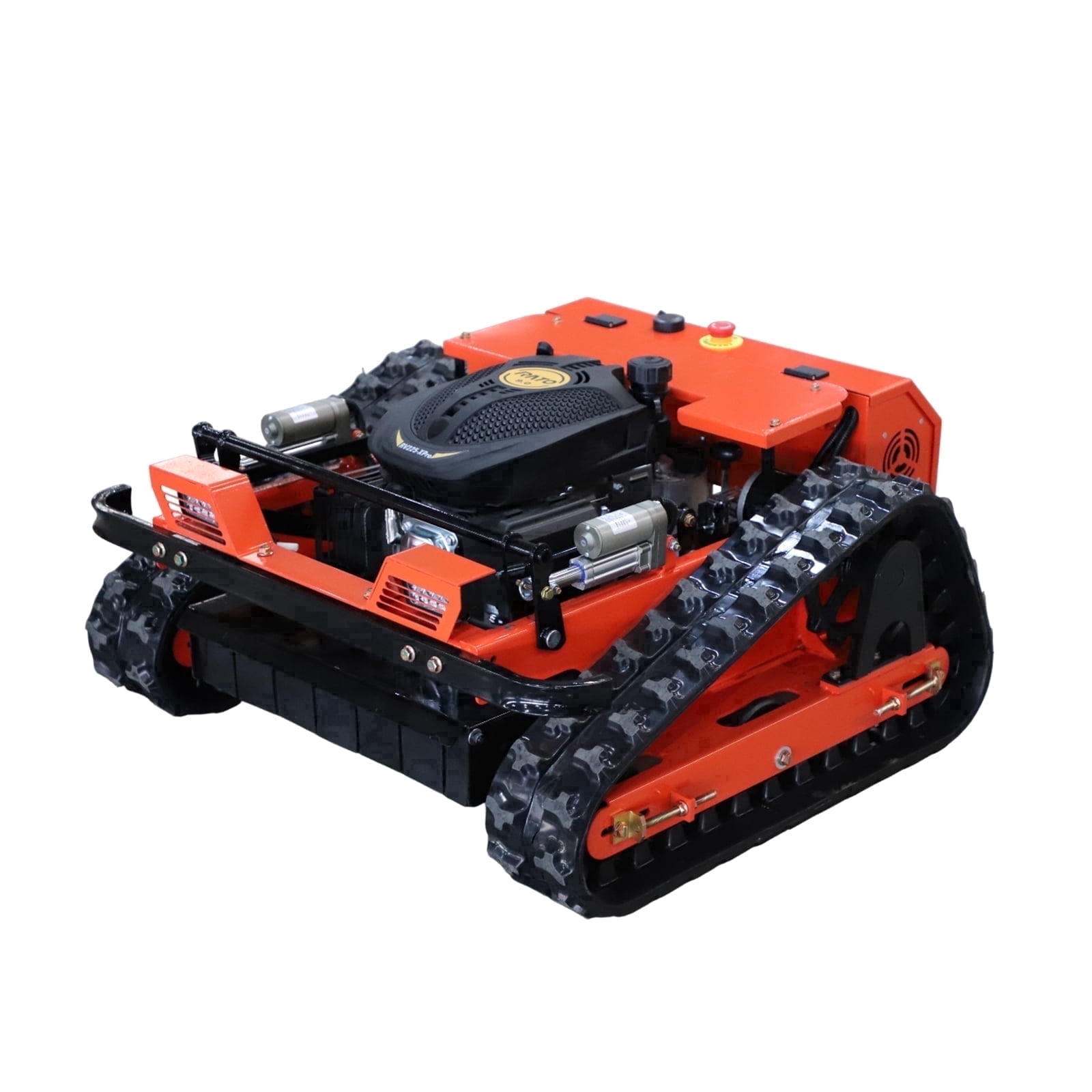DeepKron YF550 RC Gasoline Engine Remote Control Gas Lawn Mower 225cc Tracked Slope Mower, All-Terrain Robotic Cutter, Up to 45 Degree Climb, Orange