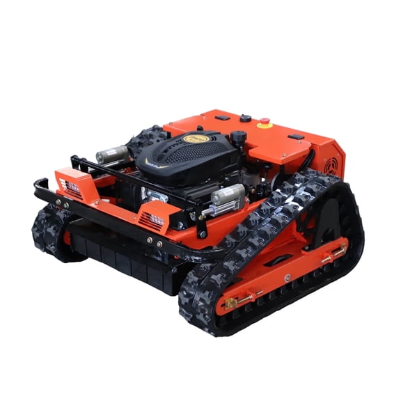 DeepKron RC Gasoline Engine Remote Control Gas Lawn Mower 225cc Tracked Slope Mower, All-Terrain Robotic Cutter, Up to 45 Climb