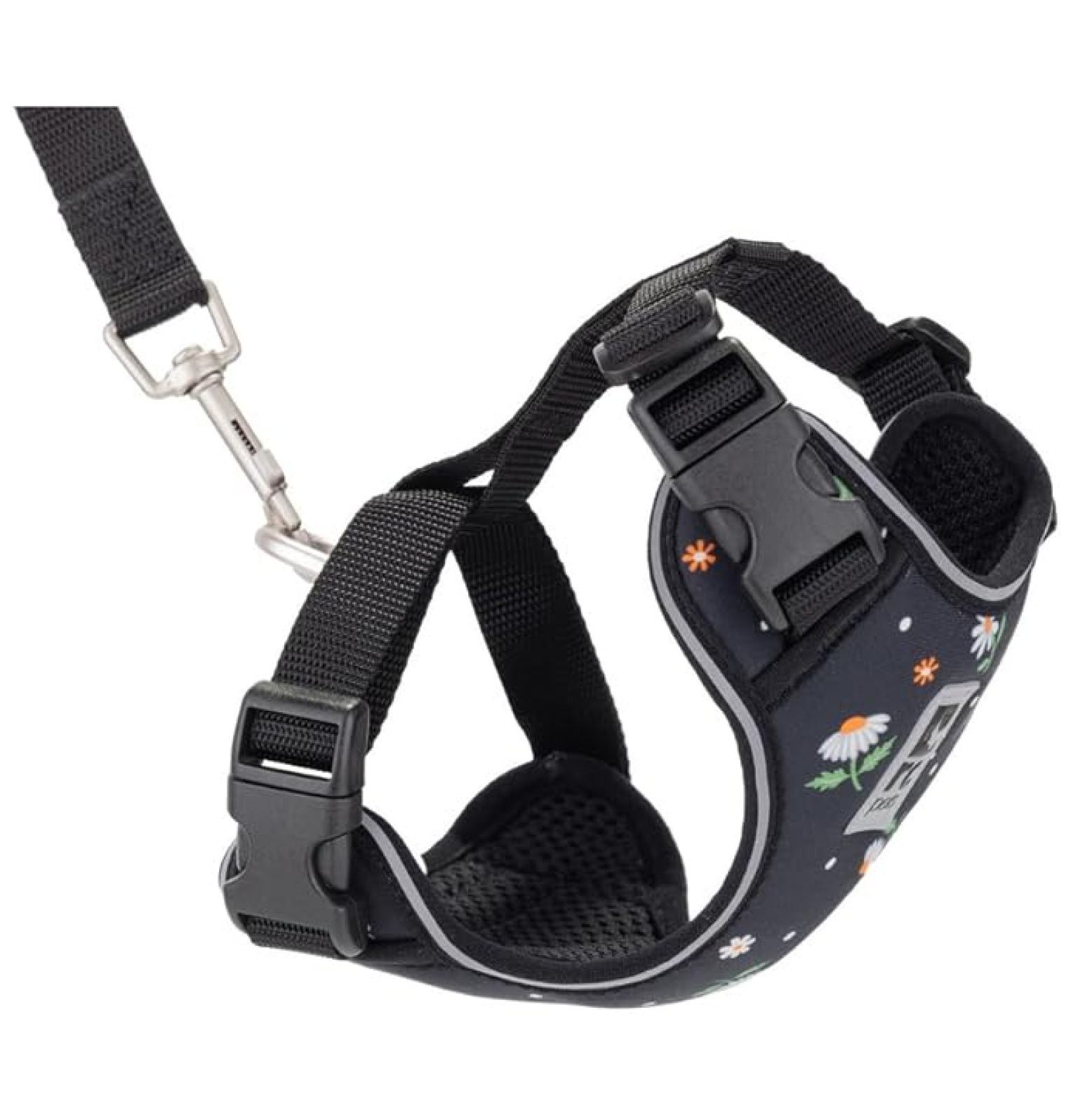 RC Pets Adventure Kitty Cat Harness | Adjustable Airmesh Vest with D-Ring and 6ft Leash for Walking and Travel | Daisies, Large