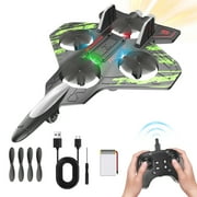RC Plane Radio Control Helicopter 2.4GHZ Remote Control Airplane 360°Flip Jet Fighter with LED Lights Foam RC Airplanes Helicopter Toy for Kids, Spinning Drone