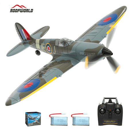 RC Plane Spitfire Fighter 2.4G 4CH RTF Remote Control Airplane with Gyro System for Adults & Kids