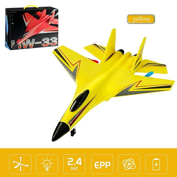 RC Plane Remote Control Glider Airplanes 2.4GHz 2 Channel Remote Control Plane with Gyro Night Lights and 2 Batteries Remote Control Aircraft with Automatic Balance Gyro