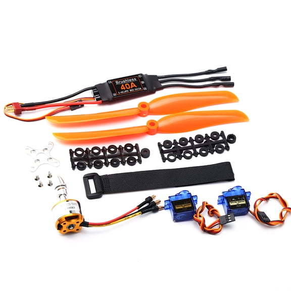 RC Plane Servo Speed Brushless Motor 1400KV 40A ESC 8060 Propeller 9G Micro Servo 2pcs for RC Plane Helicopter XT60 Plug