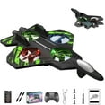 thumbnail image 1 of RC Plane Stunt Fighter Toy Remote Control Foam Airplane LED Lights 360 Flips Beginner Gift, 1 of 8