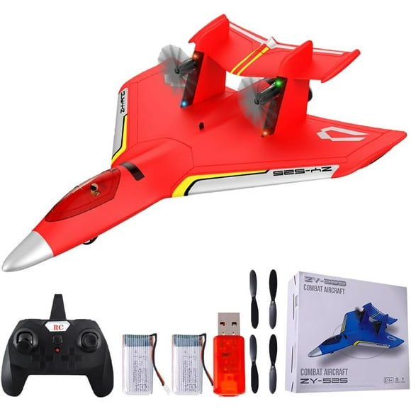 RC Plane for Water Land & Air, Amphibious Tri-Phibian Aircraft, 2.4GHz 6-axis Gyro Stabilizer RTF Glider Aircraft Plane with 2 Batteries,Easy to Fly for Glider for Boy Girl (red)