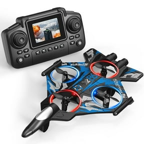 RC Plane with Camera, 2.4GHZ Remote Control Airplane, RC Helicopter, 360°Flip Jet Fighter for Beginners with LED Lights