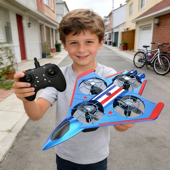 RC Plane with for Adults , RC Airplane Fighter Jet Glider Aircraft Plane Toys,Waypoint Functions,Altitude Hold, ,3D Flips,Red