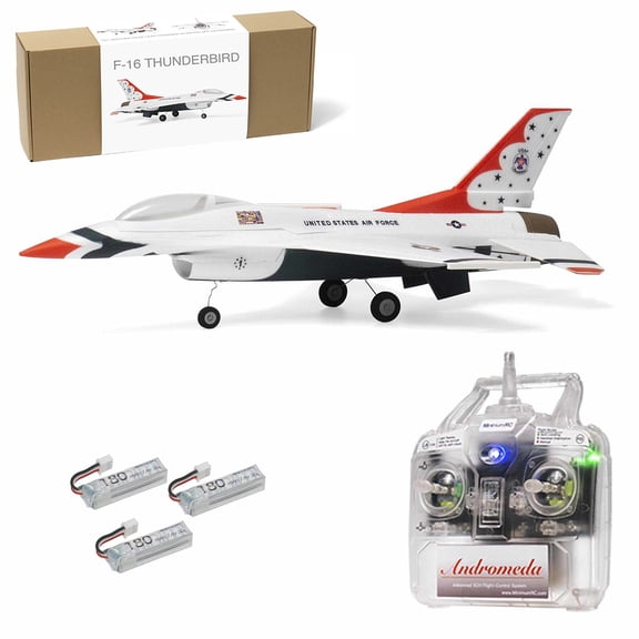 RC Planes for Adults F-16 Thunderbird Miniature Realistic RC Jet Aircraft with 30mm EDF and Gyro Stabilization, Remote Control Airplane for Beginners, Kit Version (Brushless Motor)
