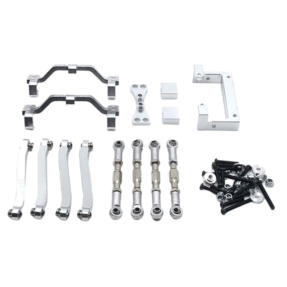 RC Pull Rod, 4Pcs Adjustable Servo Links Rod Metal Linkage Set for MN D90 D91 MN99s 1:12 Scale RC Model Accessories -