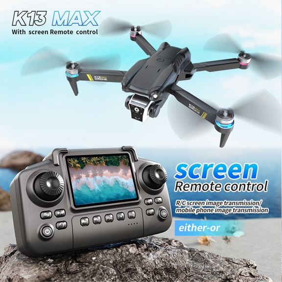 RC Quadcopter with Brushless Motor - 1080P Screen Remote, Storage Card & Reader, Cool Lights, Altitude Hold & Obstacle Avoidance, for Kids & Adults