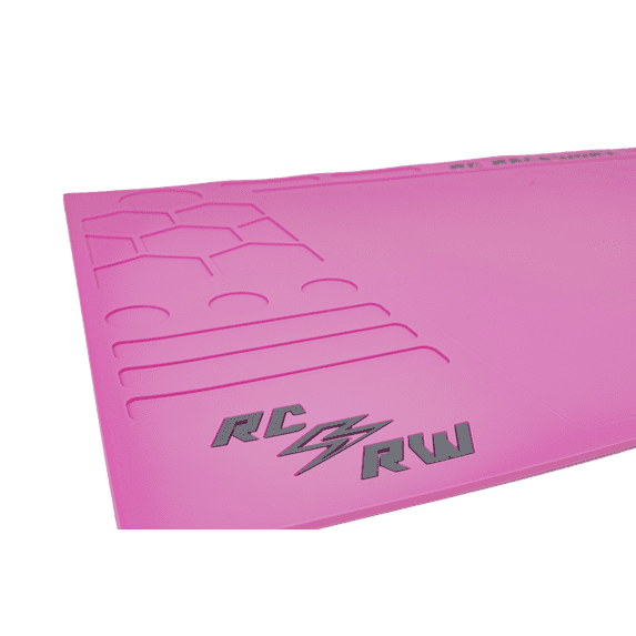 RC Raceworx Workbench Mat 23"x48" - Flight Deck in Pink & Black