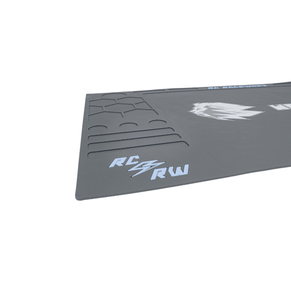 RC Raceworx Workbench Mat 18"x36" - Flight Deck Team Edition in Black & Blue