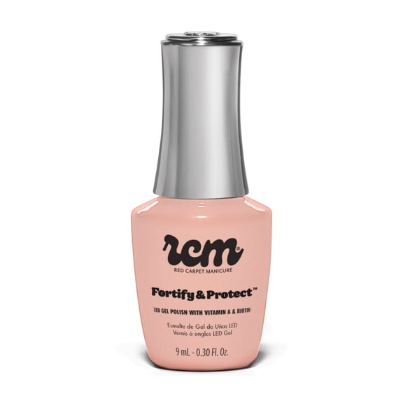 Red Carpet Manicure Fortify & Protect LED Gel Nail Color - Long-Lasting, Vibrant, Professional Quality, High Shine, Chip-Resistant - Infused with Vitamin A & Biotin (Timeless Beauty, 0.3 Fl Oz)