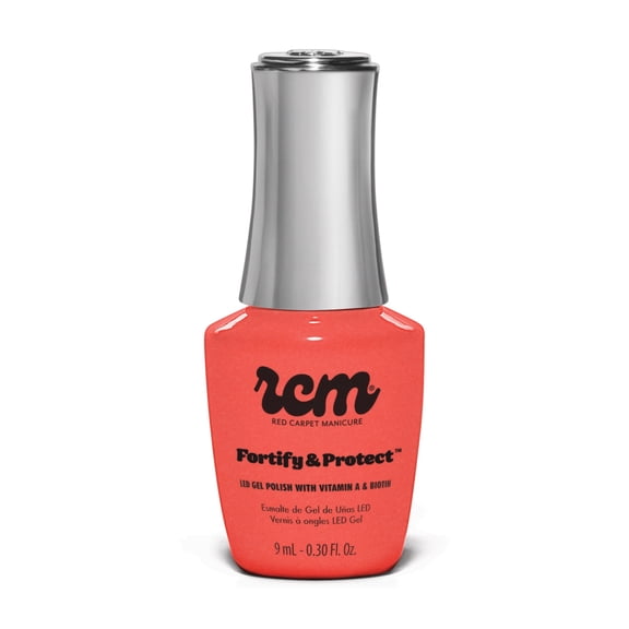 Red Carpet Manicure Fortify & Protect LED Gel Nail Color - Long-Lasting, Vibrant, Professional Quality, High Shine, Chip-Resistant - Infused with Vitamin A & Biotin (Adventuring Abroad, 0.3 Fl Oz)