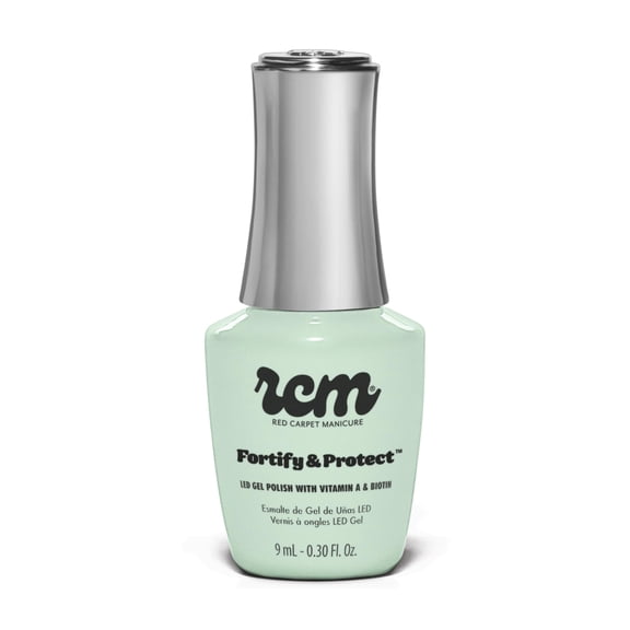 Red Carpet Manicure Fortify & Protect LED Nail Gel Polish  Vitamin A & Biotin-Infused Soak Off Gel, Stronger, Longer, High Shine, Chip-Free Wear Up to 21 Days (Icing On Top, 0.3 Fl Oz)