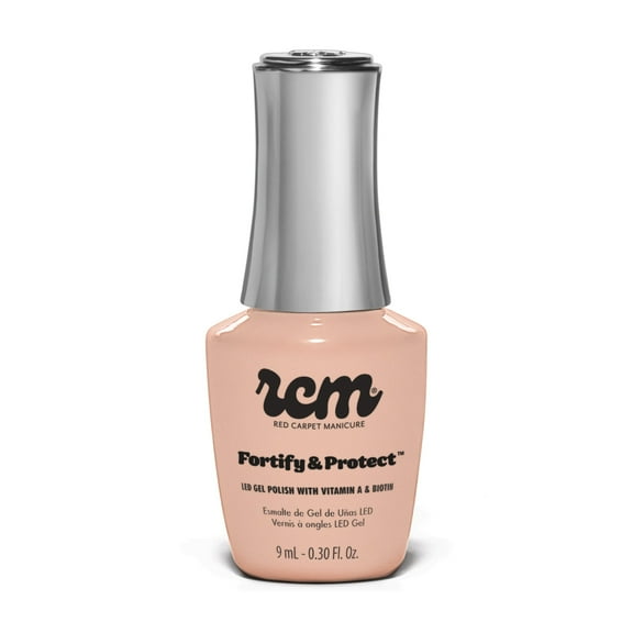Red Carpet Manicure Fortify & Protect Nude Sheer Gel Polish for Strong, Healthy Nails - Infused with Vitamin A & Biotin - (Ready For My Cameo) Led Nail Gel Color, 0.3 Fl Oz