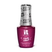 Red Carpet Manicure Fortify & Protect Raspberry Glitter Gel Polish for Strong, Healthy Nails - Infused with Vitamin A & Biotin - Razzle Dazzle Darling Led Nail Gel Color, 0.3 Fl Oz