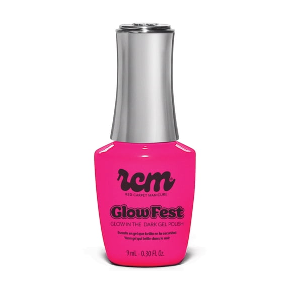 Red Carpet Manicure Glow Fest  Glow-in-the-Dark Neon Gel Polish  Festival-Ready, Vibrant, and Long-Lasting  Charges in Any Light, No UV Needed (Never Glow Up, 0.3 Fl Oz)