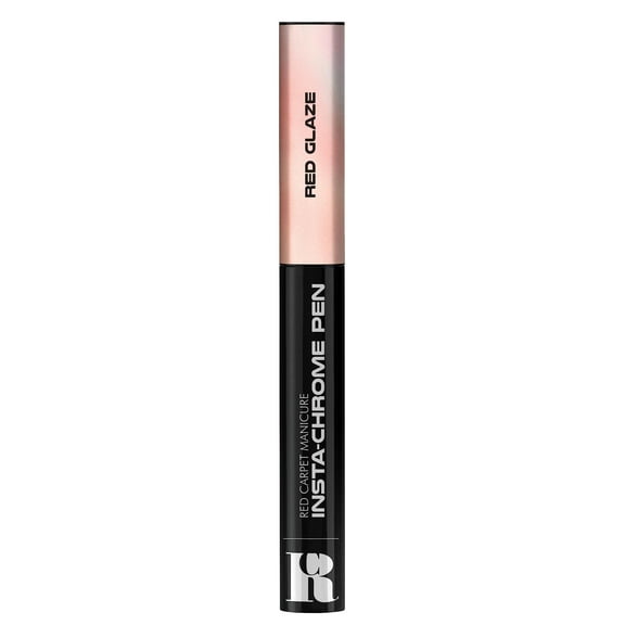 Red Carpet Manicure Insta-Chrome Pens - Fast & Easy Chrome Finish for Nails, No Mess, LED Cured, Multi-Dimensional Shades, High Shine, Instant Chrome Effect (Red Glaze, 0.5g)