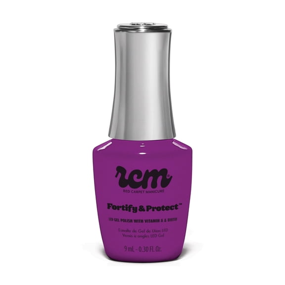 Red Carpet Manicure Fortify & Protect Purple Neon Crème Gel Polish for Strong, Healthy Nails - Infused with Vitamin A & Biotin - (I'Ll Be In My Trailer) Led Nail Gel Color, 0.3 Fl Oz