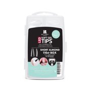 Red Carpet Manicure Soft Gel Tips - Full Coverage, Flexible, Break-Resistant, 21-Day Wear, UV/LED Cured Gel Adhesion for Natural Look Short Almond, 110 Count