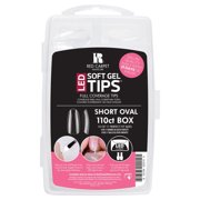 Red Carpet Manicure Soft Gel Tips - Full Coverage, Flexible, Break-Resistant, 21-Day Wear, UV/LED Cured Gel Adhesion for Natural Look Short Oval, 110 Count