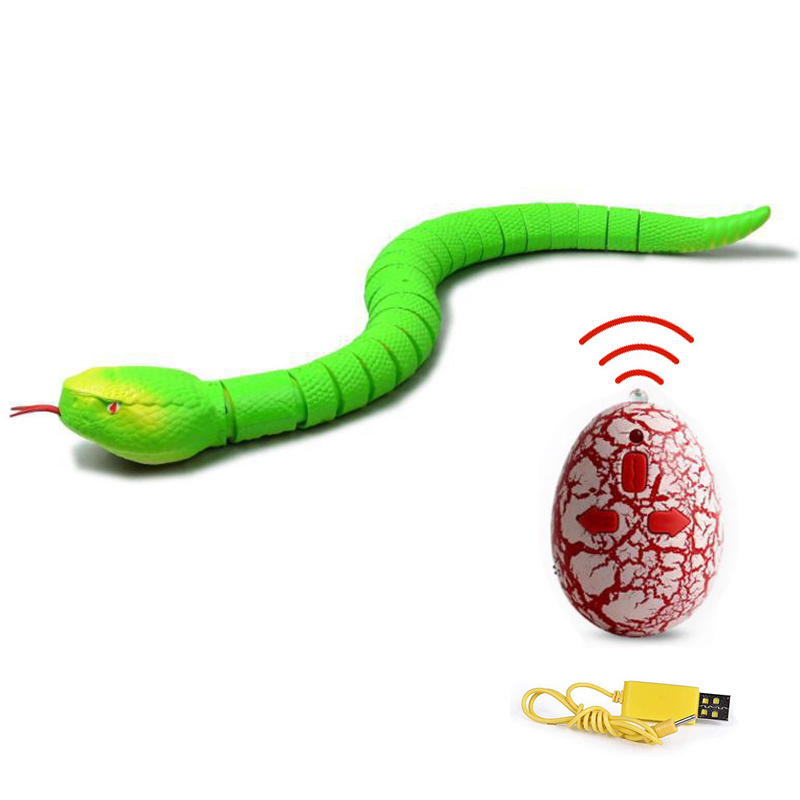 RC Remote Control Snake Toy For Cat Kitten Eggshaped Controller Rattlesnake Interactive Snake