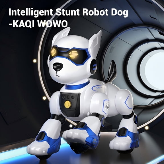 RC Robot Dog Interactive Electronic Pet Children's Puzzle Toy Remote Control Simulation Stunt Machine Dog Voice Control Singing and Dancing Expert