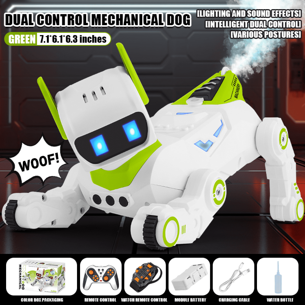 RC Robot Dog Toy for Kids, Interactive Remote Control Robotic Dog with Lights & Sounds, Programmable Puppy Robot for Ages 8+ Gifts