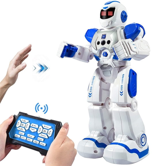 RC Robot Toys, Gesture & Sensing Programmable Remote Control Smart Robot for Age 3 4 5 6 7 8 Year Old Birthday Gift Present