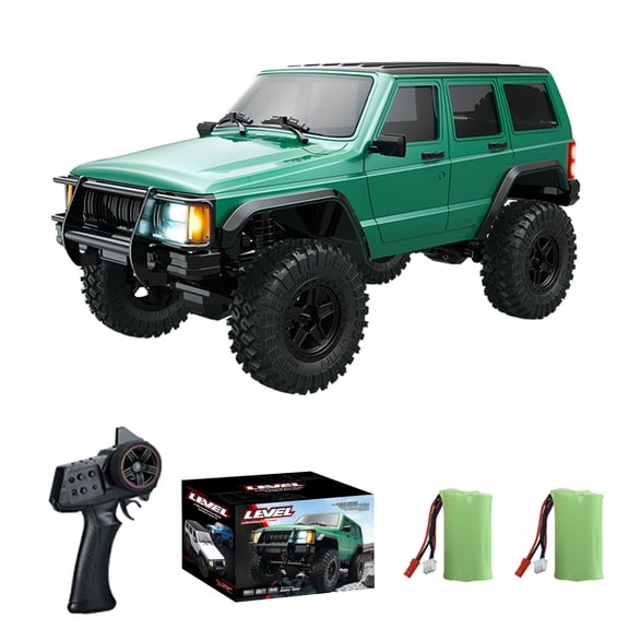 RC Rock Crawler 4x4 RC Jeep Truck 1/18 Scale Remote Control Crawler All Terrain 370 Motor 3 Speeds Lighting System Hobby Model for Adult