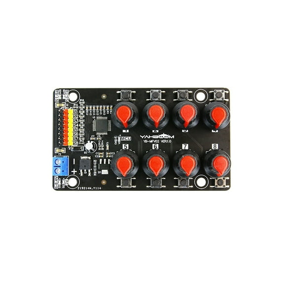RC Servo Tester,8 Channel Servo Control Module 5V-8.4V, Debugging Board Rotary Knob Tester Overcurrent Protection for Steering Gear Robotic Arm