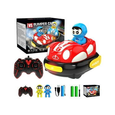RC Speed Bumper Cars for Kids Boys, Mini Remote Controlled Ejector Vehicles, 2 Player Head to Head Battle with Lights & Music (No Spray Effect, Version A)