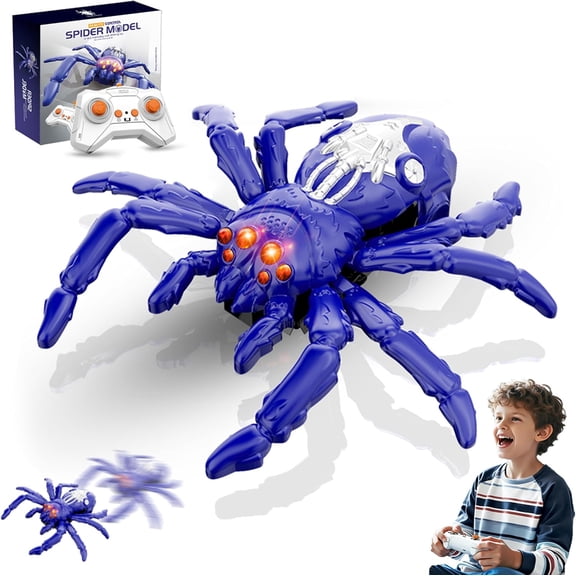 RC Spider Toy, Wall Climbing Toy Remote Control Spider Climbs Smooth Walls, Glass, Ceiling, USB Rechargeable Spider for Prank