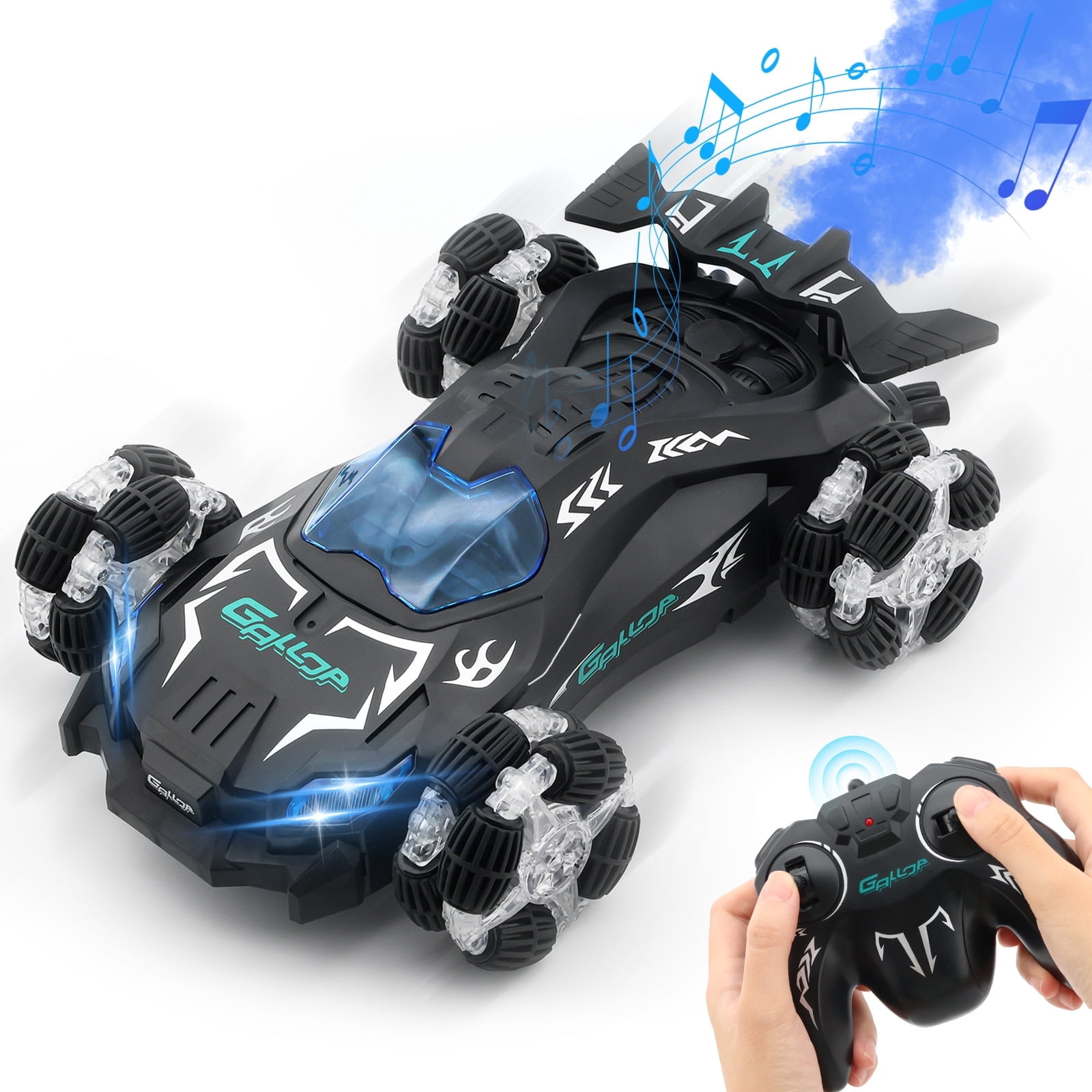 RC Stunt Car , Remote Control Cars for Kids with Spray,Light ,360Â° Rotation,Music