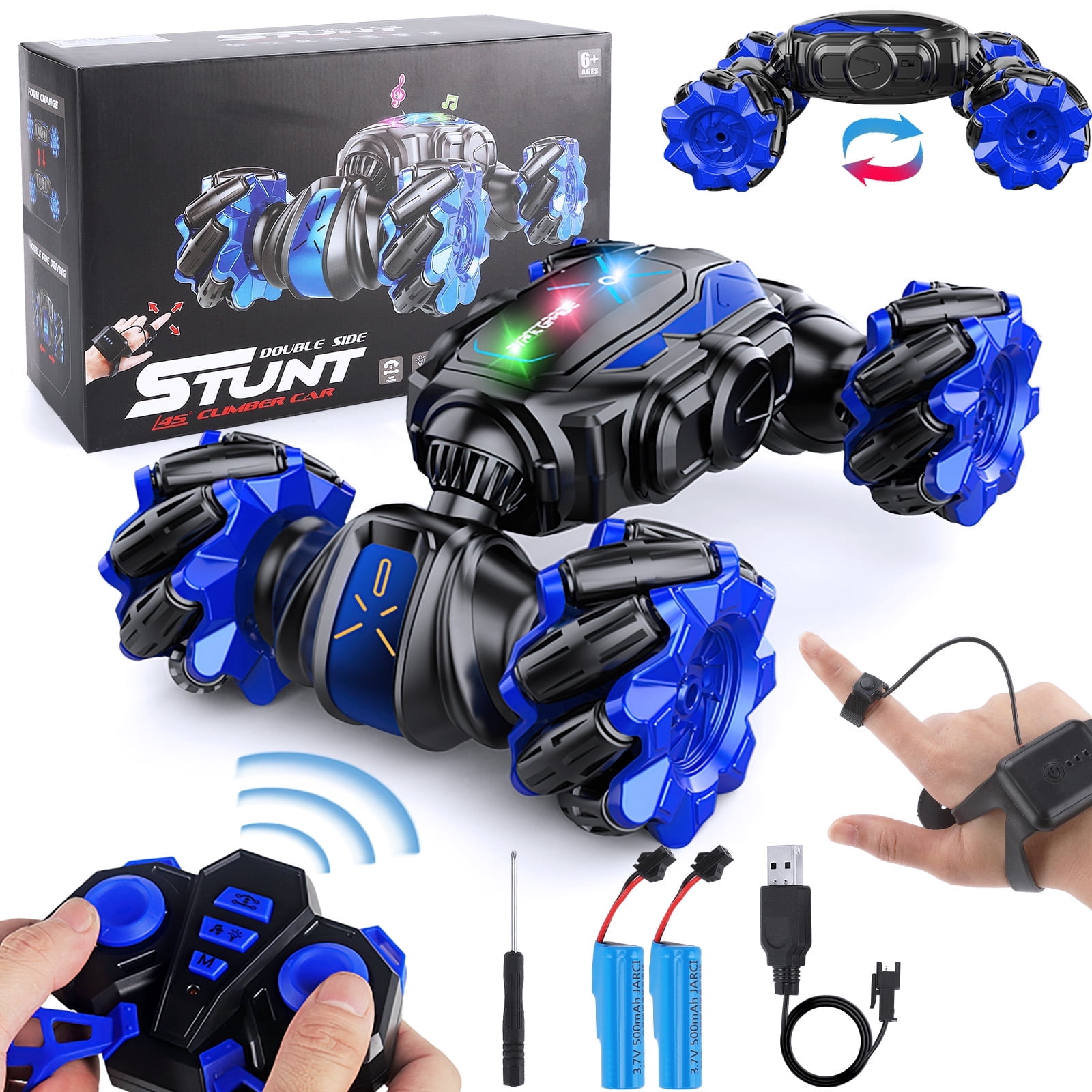 DIWANGUS RC Stunt Car, 4WD Remote Control Toy, 360Â° Flips