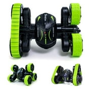 RC Stunt Car 360 Degree, 3 + 3 Wheel Rotation Triangle High Speed Car Double Side Car