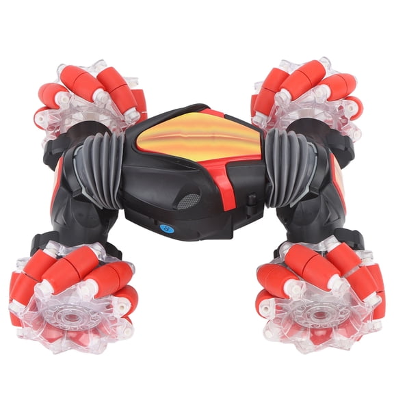 RC Stunt Car 4WD 2.4G Gesture Sensor Toy Double Sided Rotating Climbing Vehicle with Watch Remote Control, 11 Inches / 28.0 cm Red