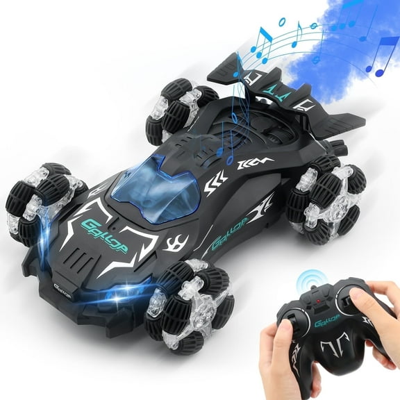 RC Stunt Car , Remote Control Cars for Kids with Spray,Light ,360° Rotation,Music