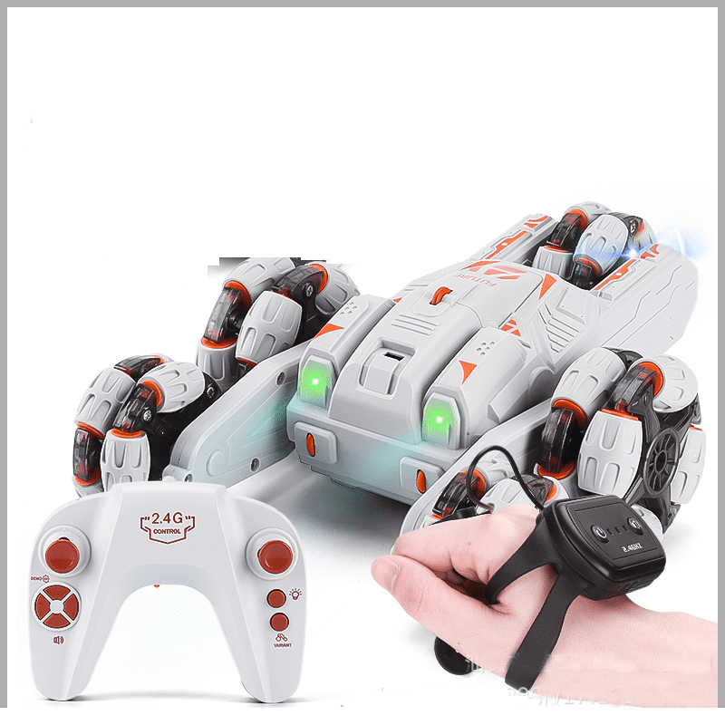 RC Stunt Car Six Wheel Spray 4WD Rocker Arm Drift Car Gesture Induction ...