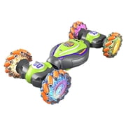 RC Stunt Cars Remote Control Car Double-Sided Driving 360-degree Flips Rotating Car Toy, Green