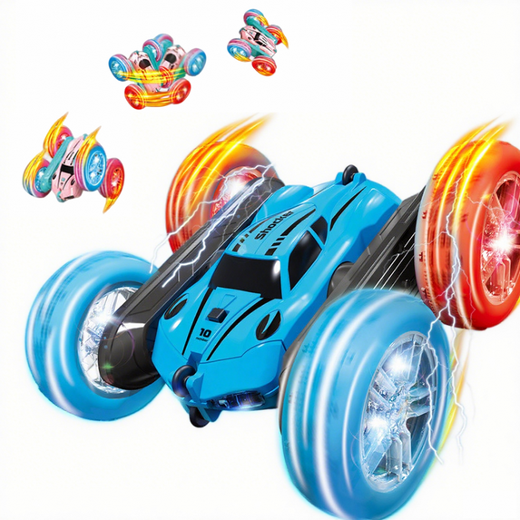 RC Stunt Cars Remote Control Car Double-Sided Driving 360-degree Flips Rotating Car Toy