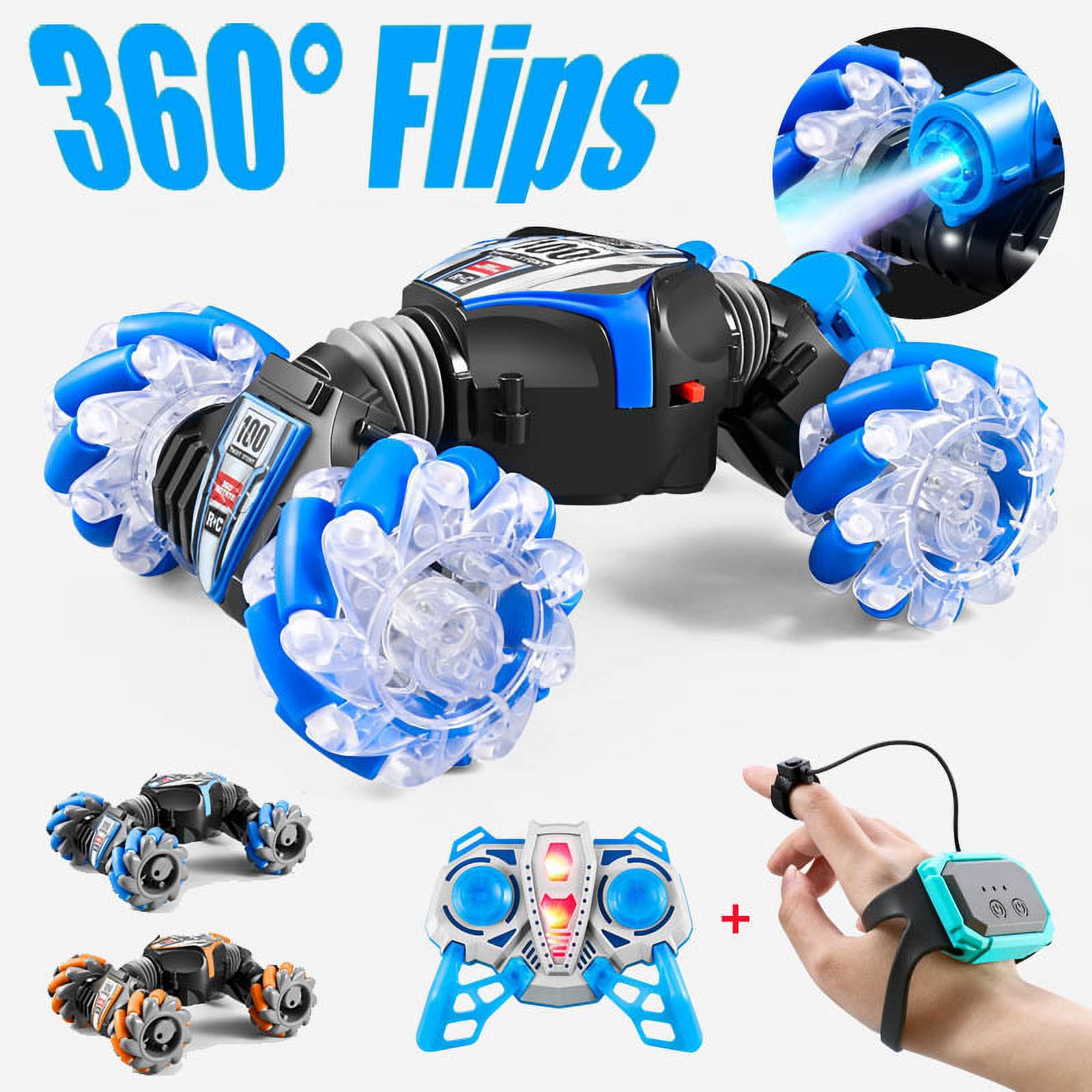 RC Stunt Cars Remote Control Car with Lights DoubleSided Driving 360