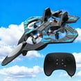 thumbnail image 1 of RC Stunt Fighter Toy with LED Lights, 360° Flips & 2-Speed Modes, Foam Plane Helicopter for Adults Outdoor Indoor Flying Play, Long Remote Control Distance, Easy Flight for Beginners, 1 of 7