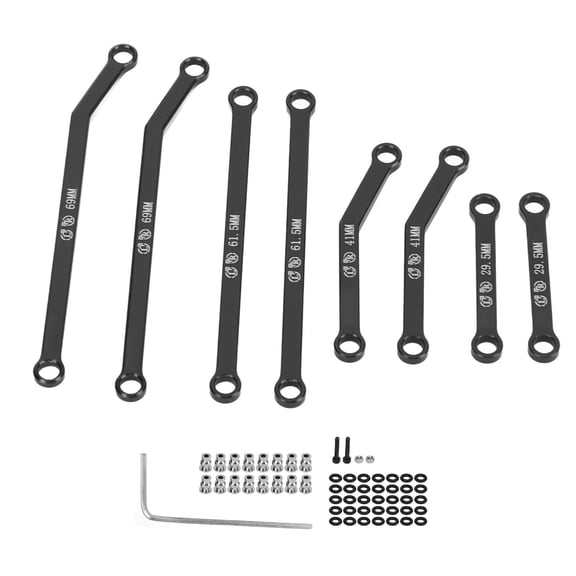 RC Tie Rod Assembly for 1/24 SCX24 RC Crawler Link Pull Rod Replacement Parts Black