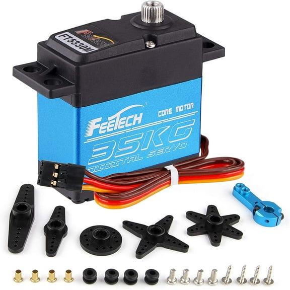 RC Toys Servo Full Metal High Torque Digital Gear W/ Waterproof 180°Control for RC Robot Cars, 35kg