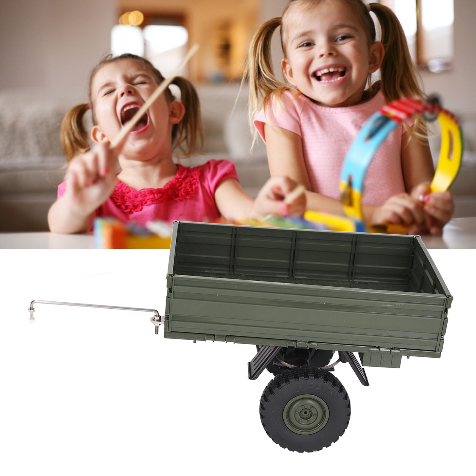 RC Trailer, RC Car Trailer Remote Control Carrier For P06 Model RC Car